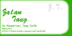 zalan taug business card